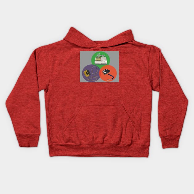 Trilogy of 90’s Tech Kids Hoodie by K8em Designs